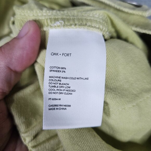 Oak + Fort Women's Yellow Straight High-Rise Denim Jeans Sz M - Picture 6 of 11